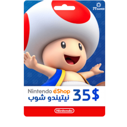 بطاقة شحن نينتندو Nintendo eShop أمريكي 35$ شحن فوري