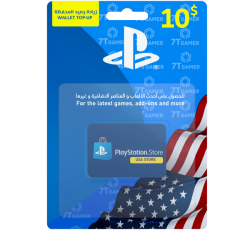 بطاقة شحن بلايستيشن ستور الأمريكي 10 دولار مسبقة الدفع تسليم فوري