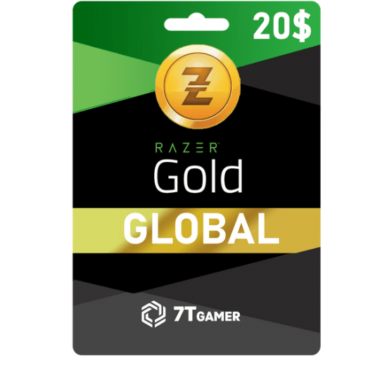 شراء بطاقة ريزر 20$ للحساب العالمي razer gold Global Accounts