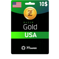 بطاقة ريزر قولد 10$ للحساب الأمريكي - اشحن واستمتع بألعابك المفضلة! بطاقة ريزر قولد 10$ للحساب الأمريكي - اشحن واستمتع بألعابك المفضلة!