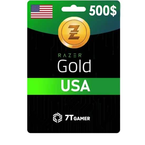 شراء بطاقة ريزر قولد 500$ للحساب الامريكي تسليم فوري