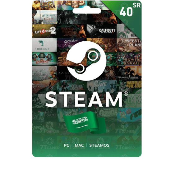 بطاقة ستيم سعودي 40 ريال شحن رصيد Steam بسهولة وأمان | ريكس سوق