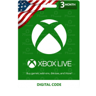 بطاقة اكس بوكس لايف 3 شهور امريكي مسبقة الدفع تسليم فوري