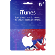 شراء بطاقة شحن ابل ايتونز بريطاني 15 جنيه استرليني تسليم فوري