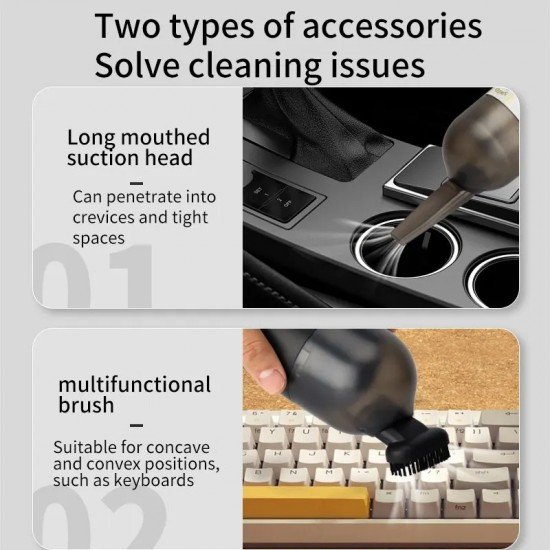 مكنسة كهربائية صغيرة ومحمولة لاسلكية وقابلة لإعادة الشحن ب USB مكنسة كهربائية صغيرة ومحمولة لاسلكية وقابلة لإعادة الشحن ب USB