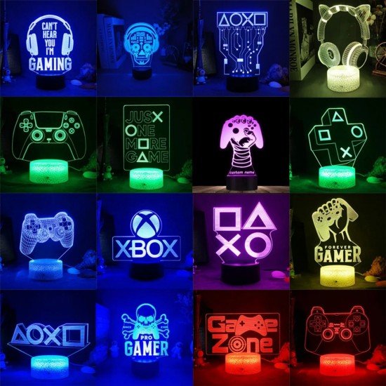 مصباح ألعاب ثلاثي الأبعاد LED بـ16 لونًا وجهاز تحكم عن بُعد | ريكس سوق مصباح ألعاب ثلاثي الأبعاد LED بـ16 لونًا وجهاز تحكم عن بُعد | ريكس سوق