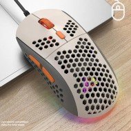 ماوس ألعاب خفيف 69G خلية نحل RGB 6 أزرار – ريكس سوق ماوس ألعاب خفيف 69G خلية نحل RGB 6 أزرار – ريكس سوق