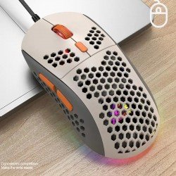 ماوس ألعاب خفيف 69G خلية نحل RGB 6 أزرار – ريكس سوق ماوس ألعاب خفيف 69G خلية نحل RGB 6 أزرار – ريكس سوق