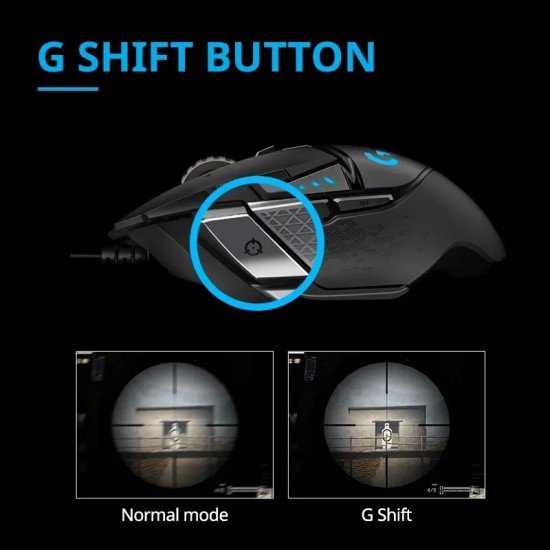 Logitech G502 HERO: ماوس ألعاب سلكي عالي الأداء - سيطر على ساحة المعركة! Logitech G502 HERO: ماوس ألعاب سلكي عالي الأداء - سيطر على ساحة المعركة!