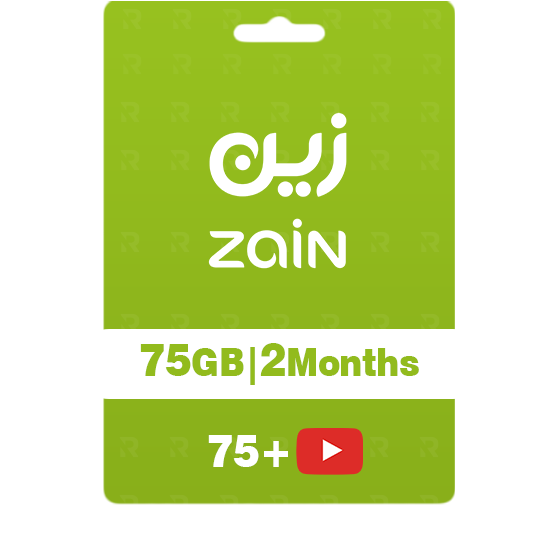 شحن إنترنت زين 75 جيجا + 75 جيجا يوتيوب – صلاحية شهرين شحن إنترنت زين 75 جيجا + 75 جيجا يوتيوب – صلاحية شهرين